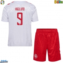 Danmark Rasmus Hojlund #9 Bortedraktsett Barn EM 2024 Kortermet (+ Korte bukser)